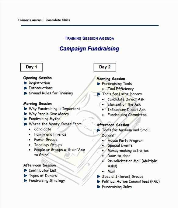 political campaign calendar template