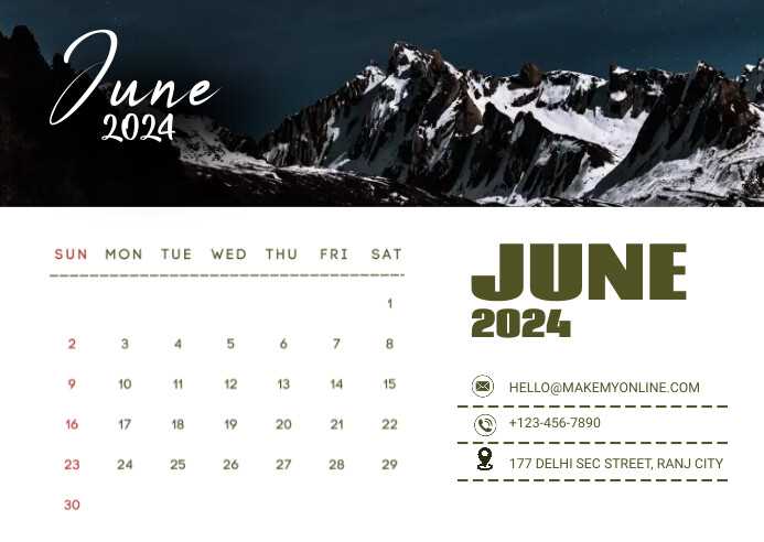 postcard calendar template