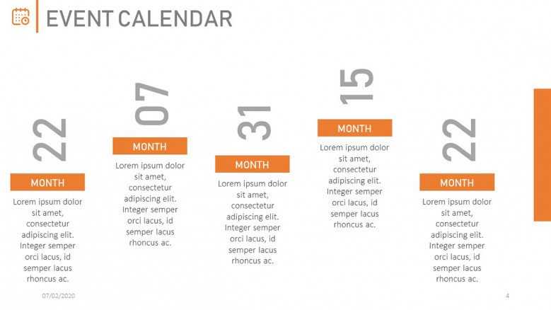 powerpoint calendar slide template