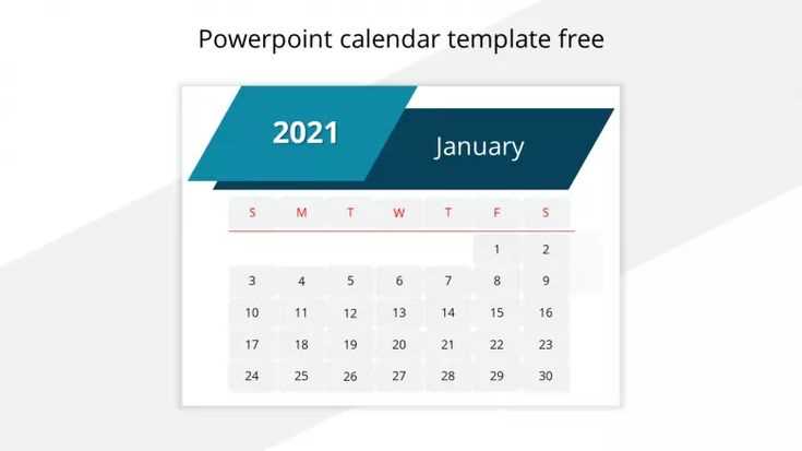 powerpoint calendar template free