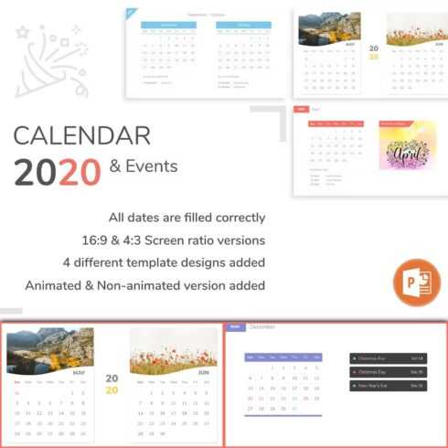 powerpoint calendar template free