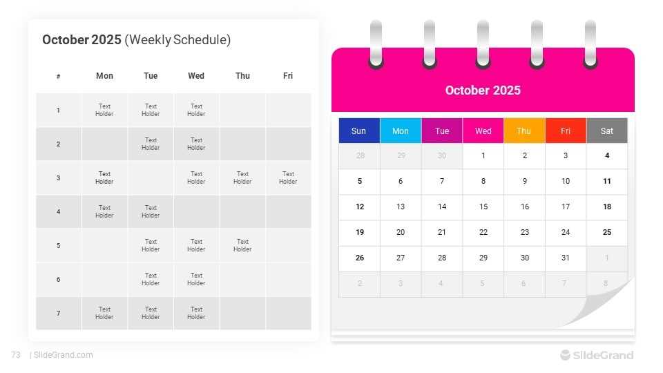 powerpoint template calendar 2025