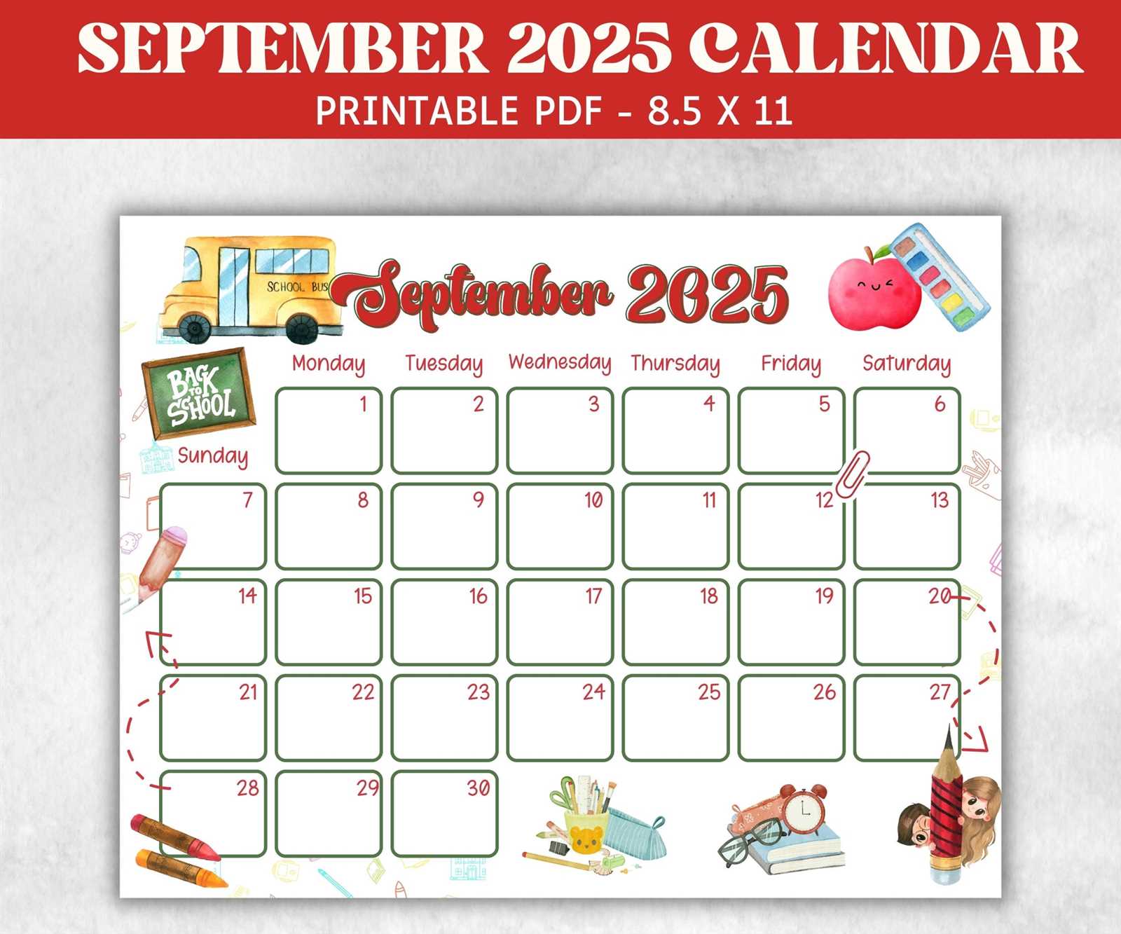 preschool calendar templates