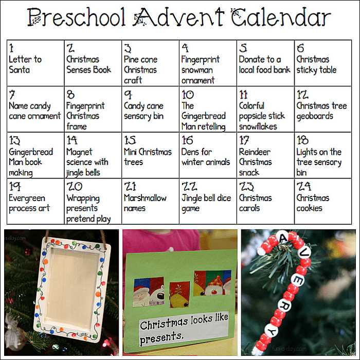 preschool snack calendar template