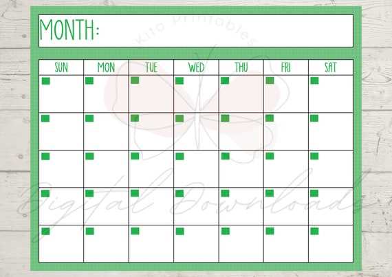 print blank calendar template