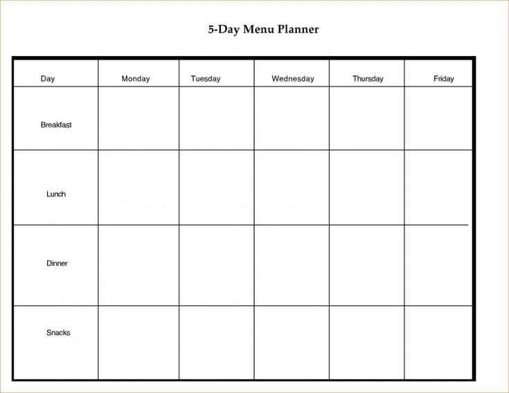 printable blank daily calendar template