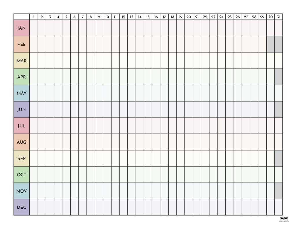 printable blank monthly calendar template