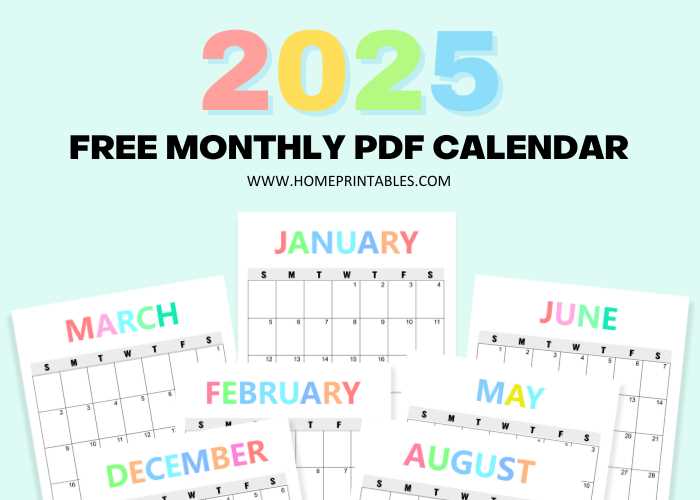 printable calendar template 2025 free download