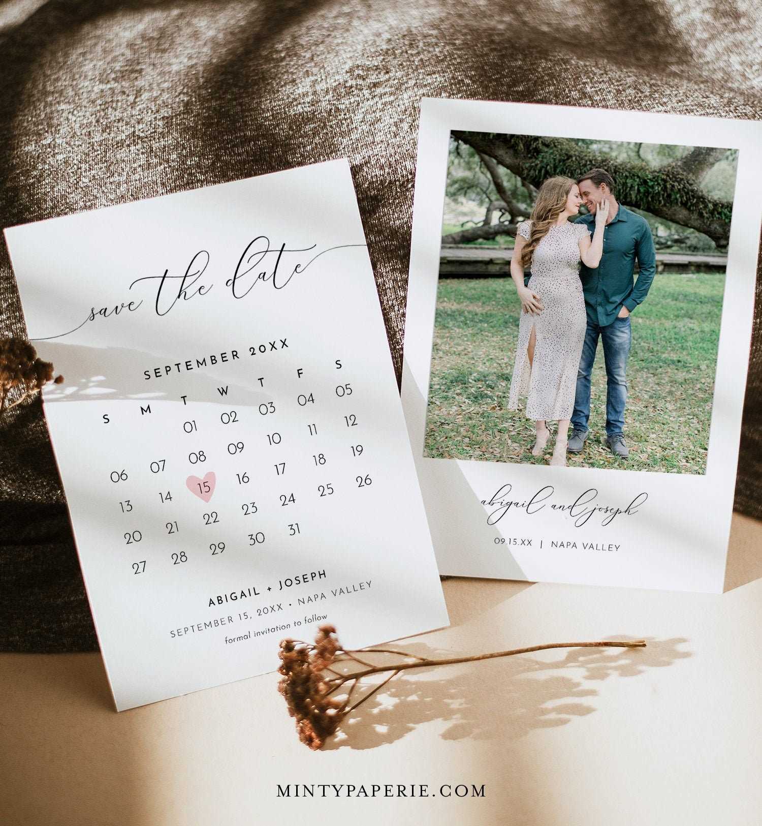 printable save the date calendar template