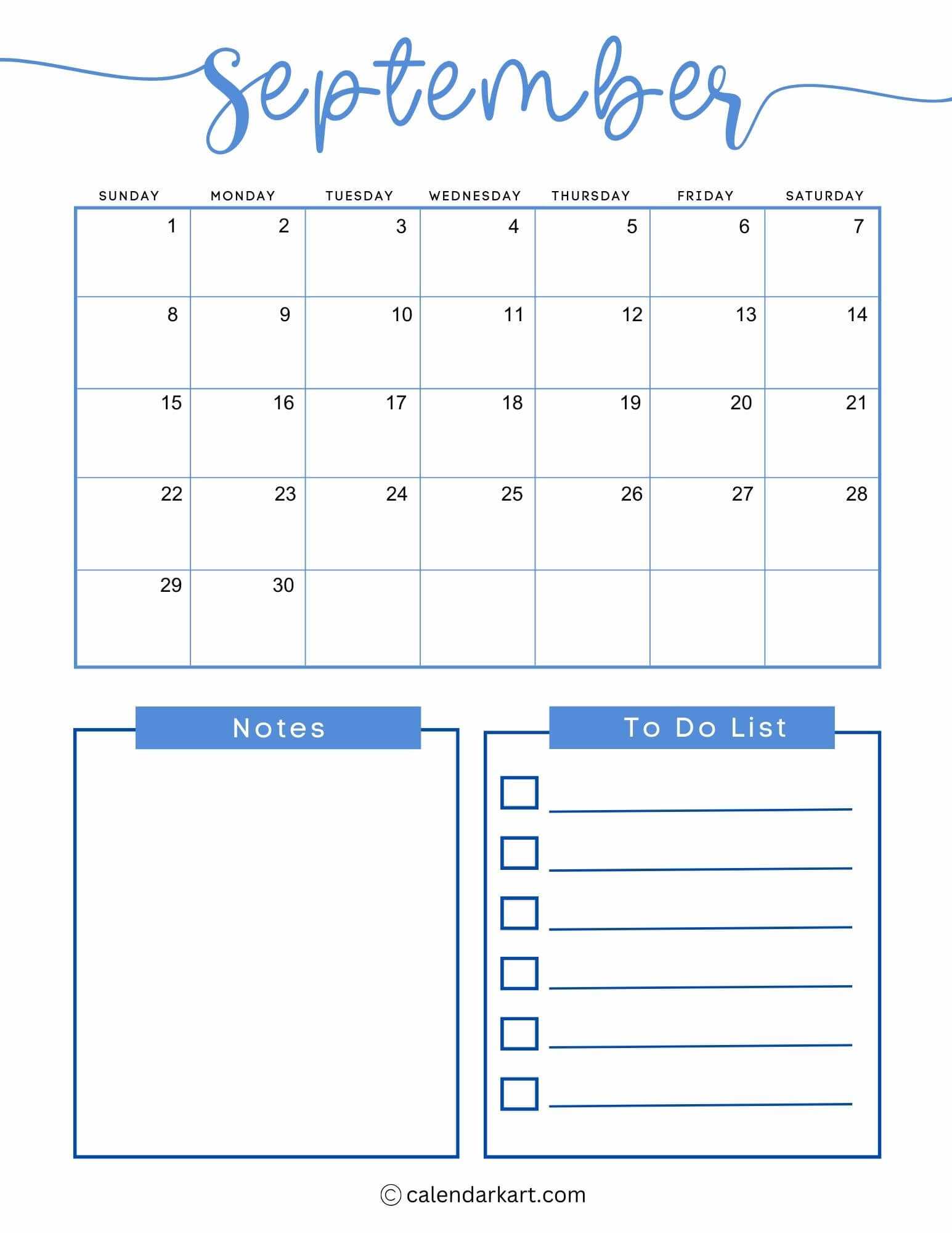 printable september calendar template