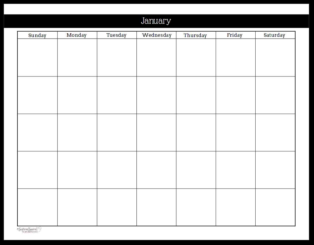 printable undated calendar template