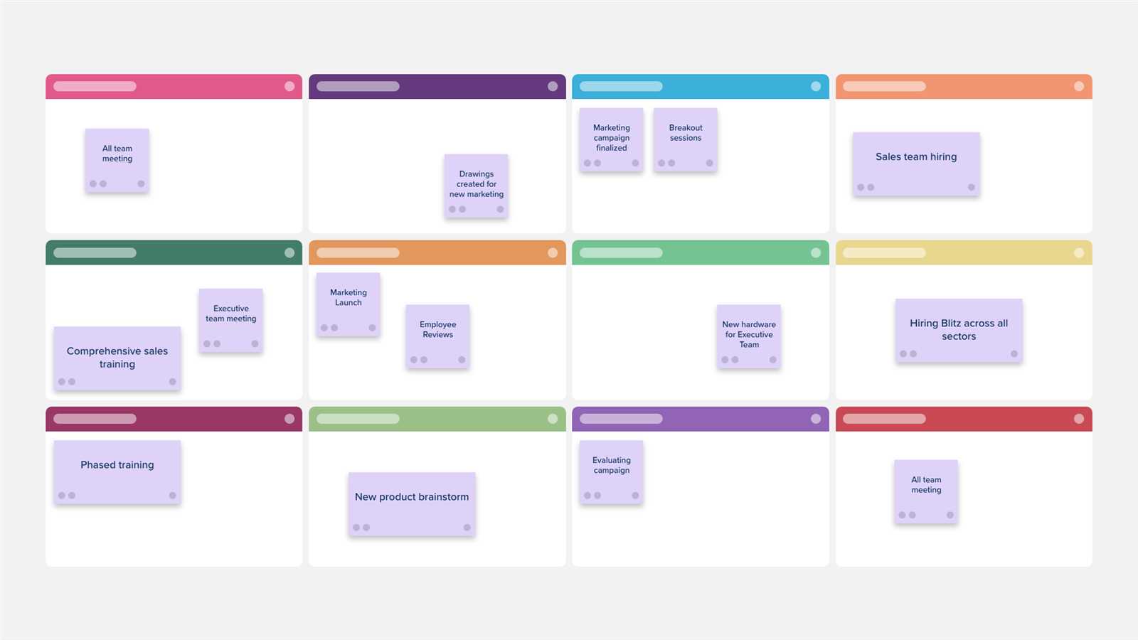 product development calendar template