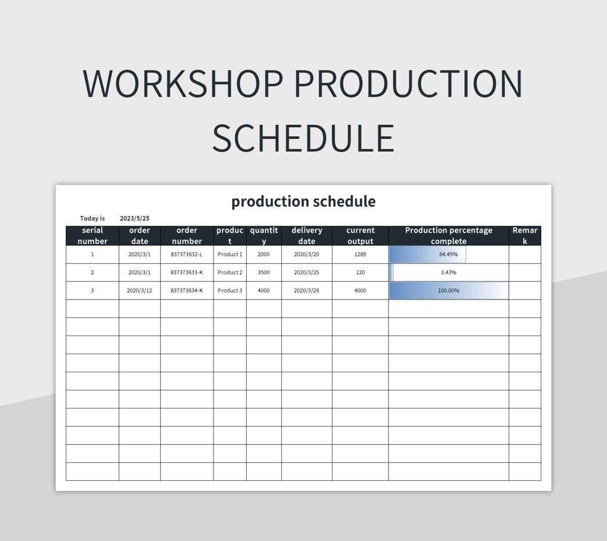 production schedule calendar template