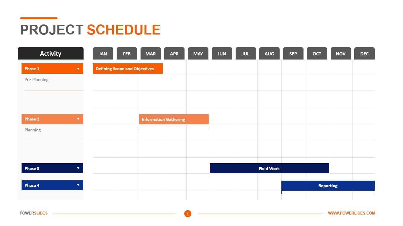 project calendar template