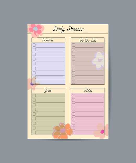 daily calendar with notes template