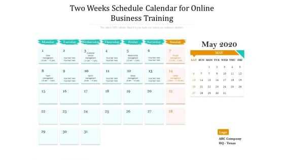 calendar template ppt free download