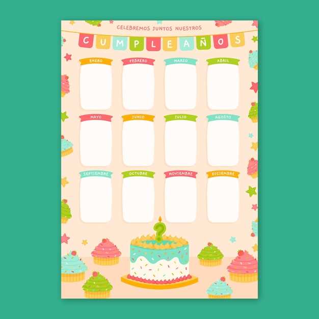 calendar cake template