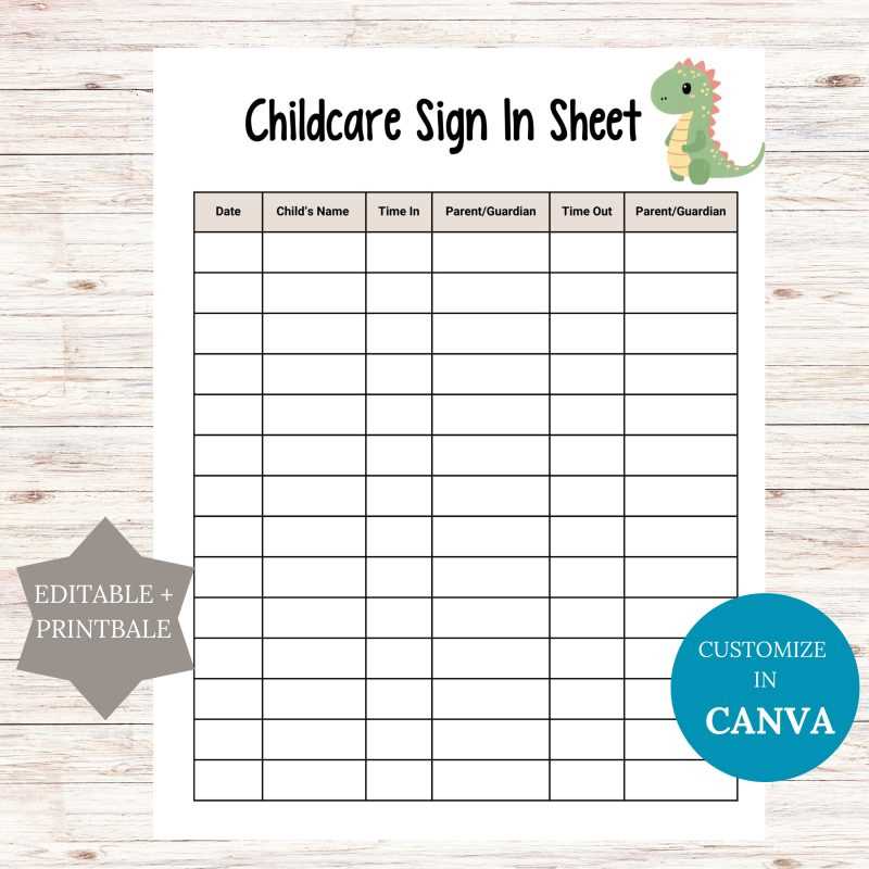 daycare calendar template