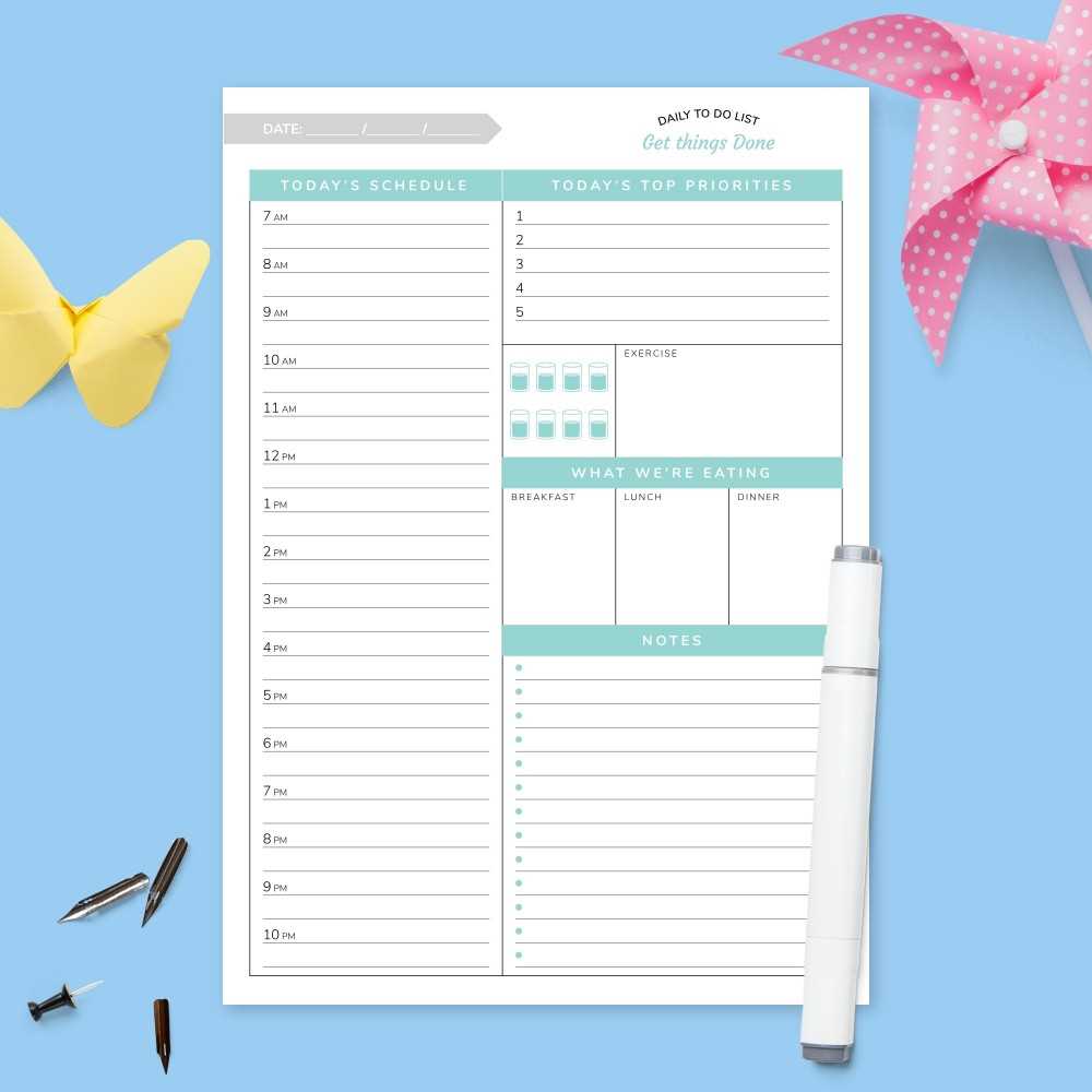 daily hourly calendar template