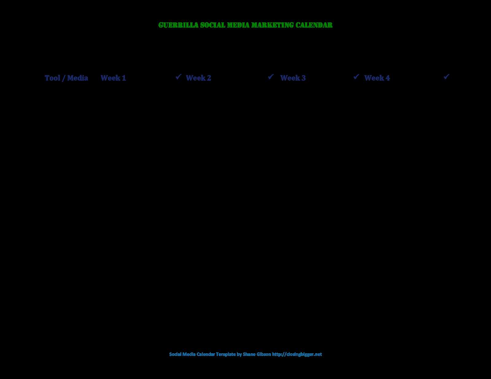 calendar of activity template
