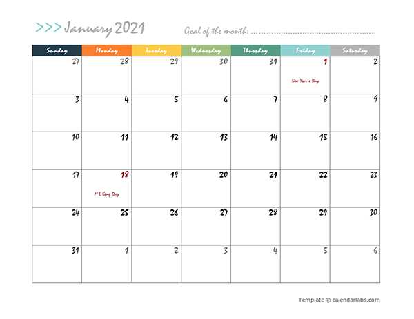 design calendar template