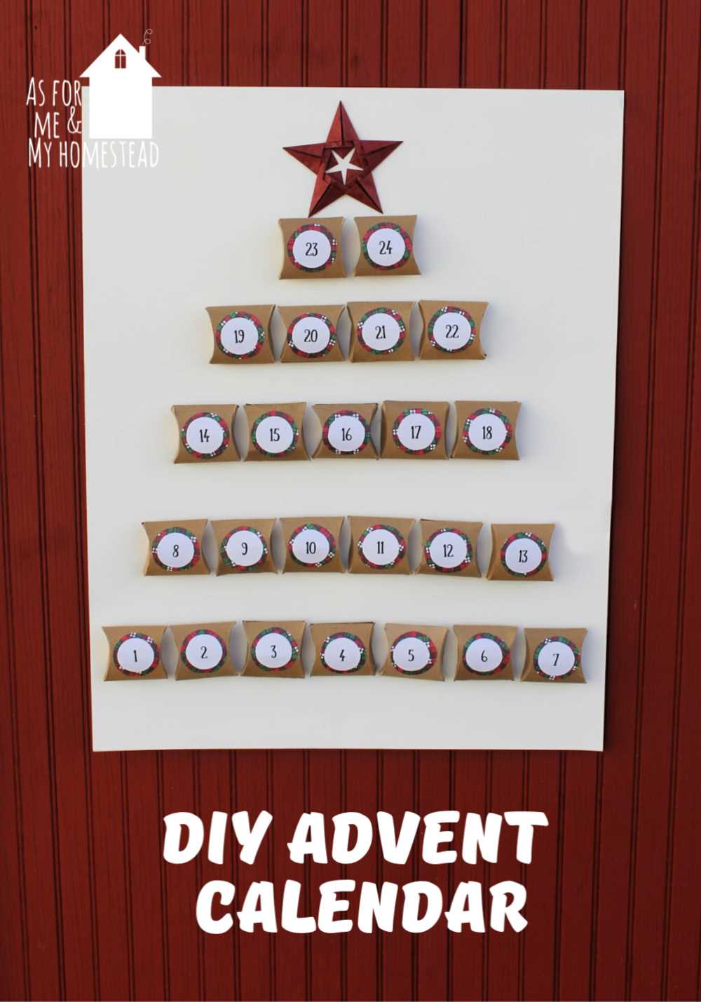 homemade advent calendar template