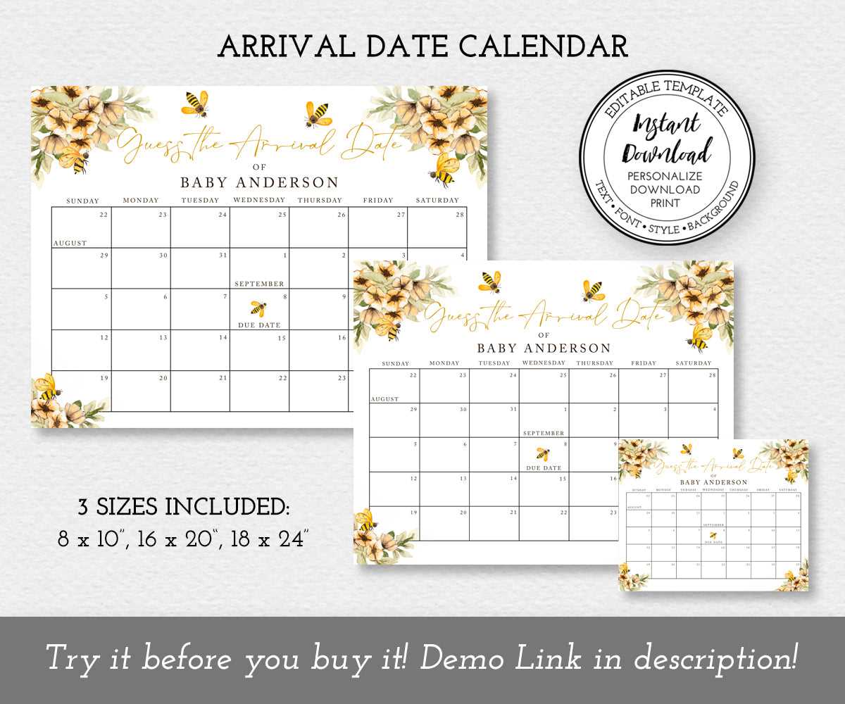 due date calendar template