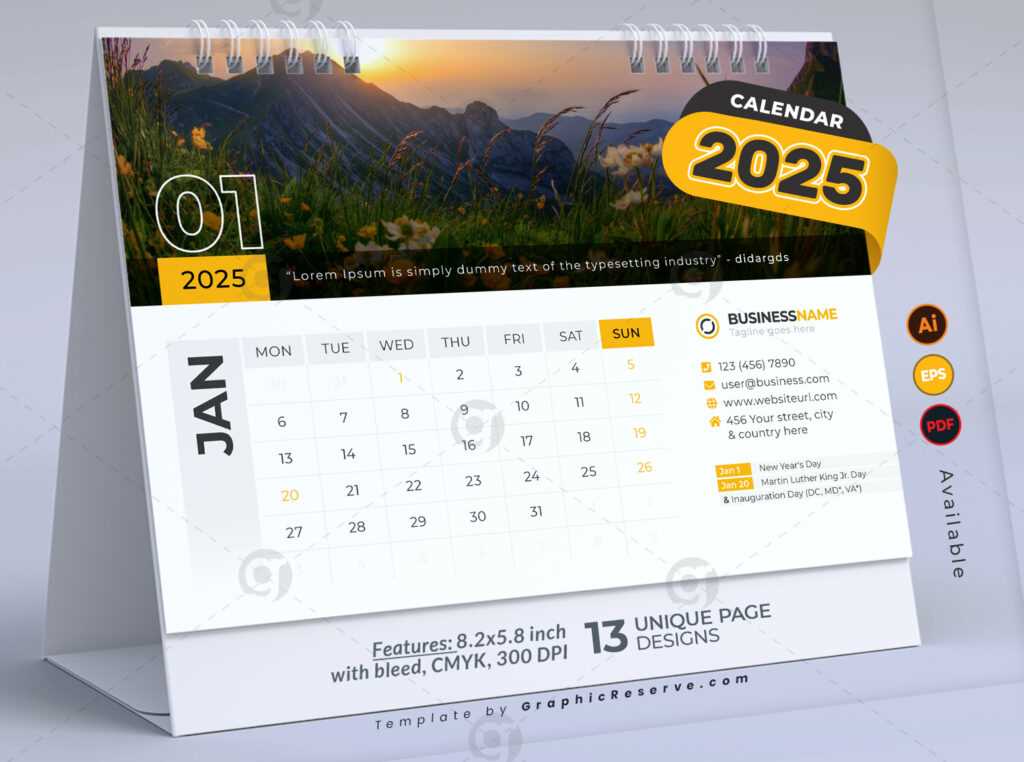 adobe illustrator calendar template