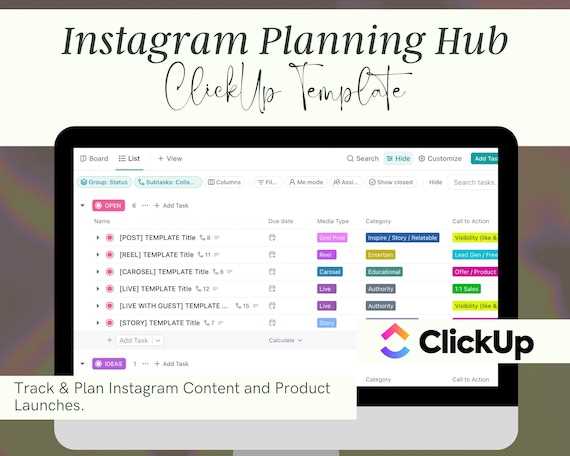 clickup content calendar template