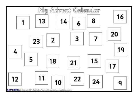 template advent calendar