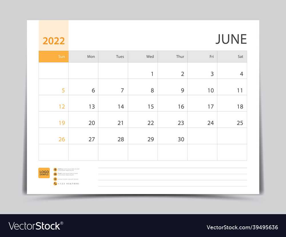 june monthly calendar template