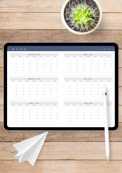 quarterly calendar template