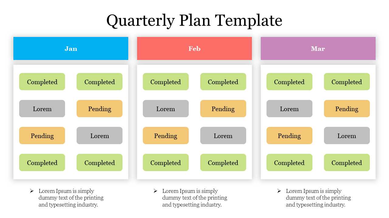 quarterly planning calendar template