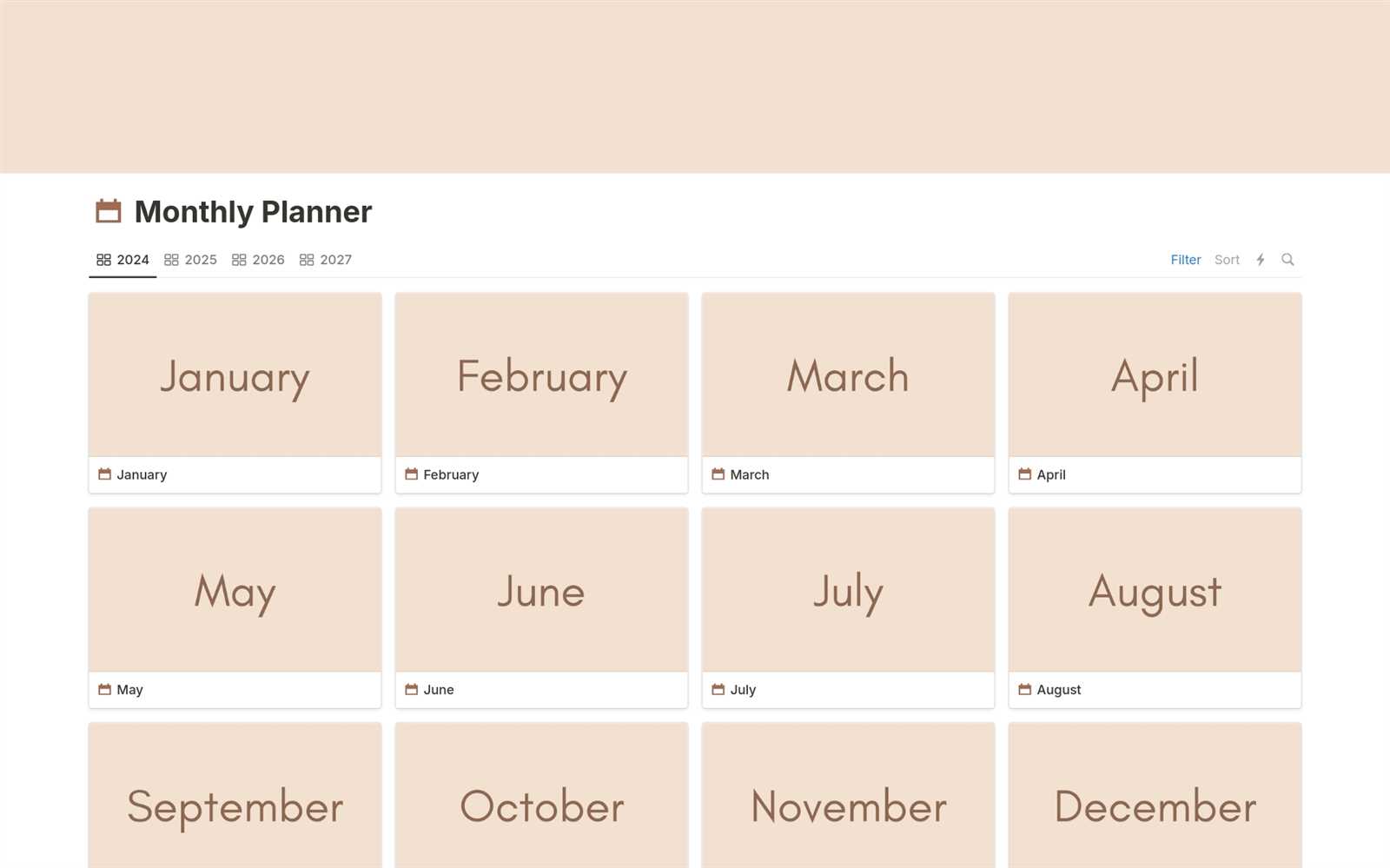 aesthetic calendar template