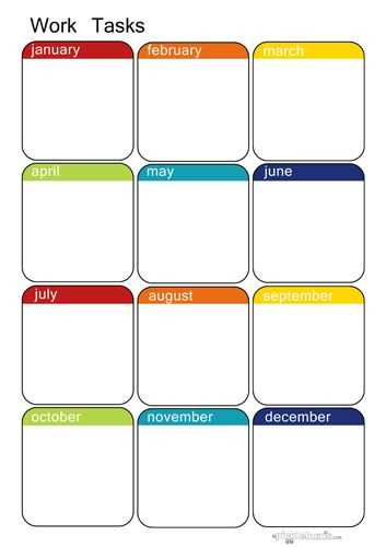 free task calendar template