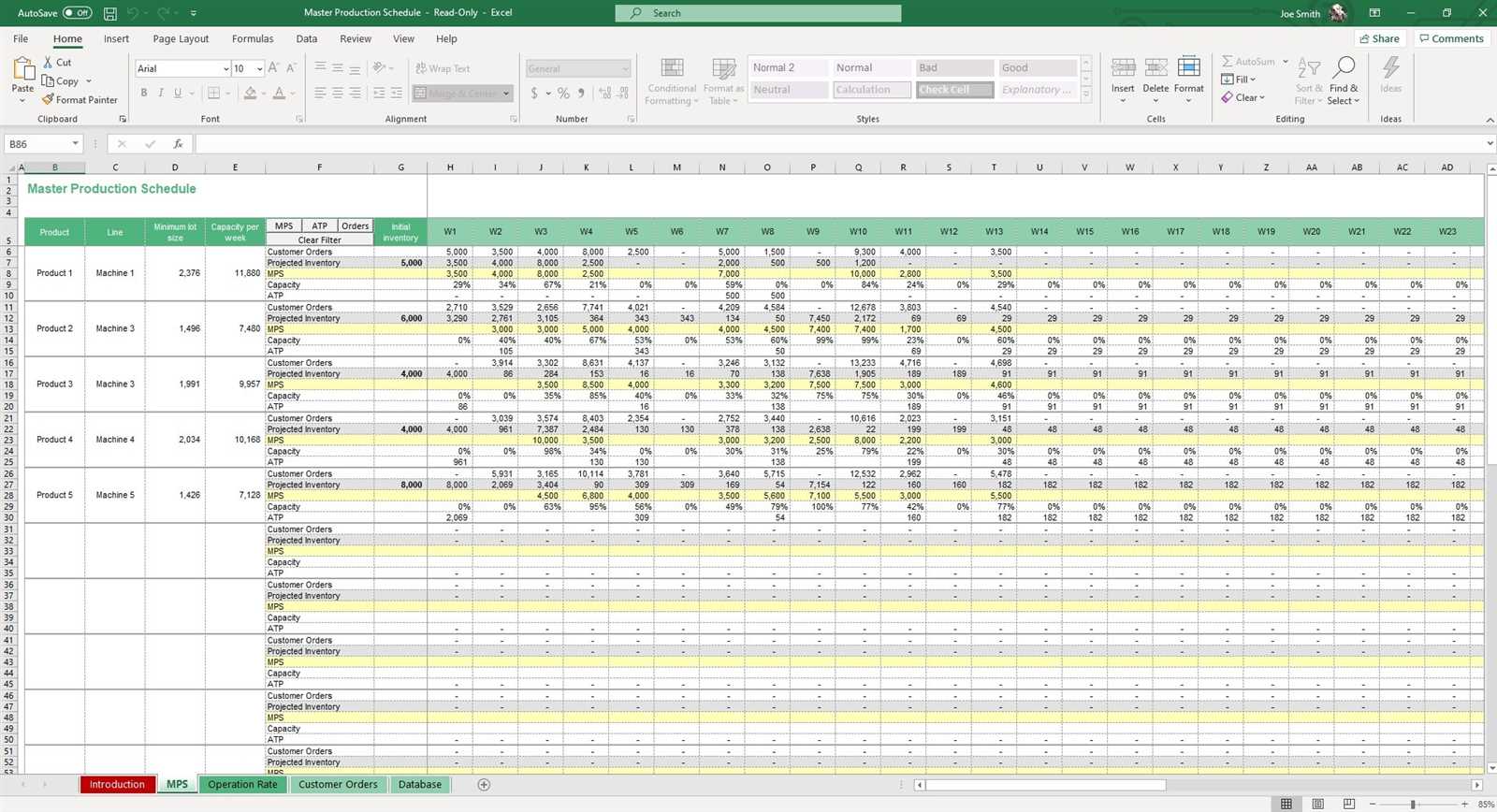 production calendar template