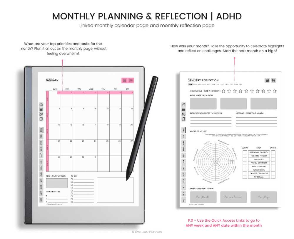 remarkable monthly calendar template