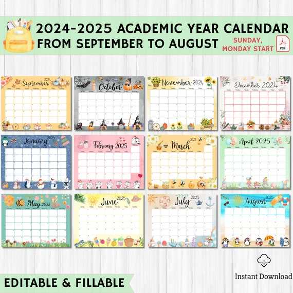 semester calendar template 2025