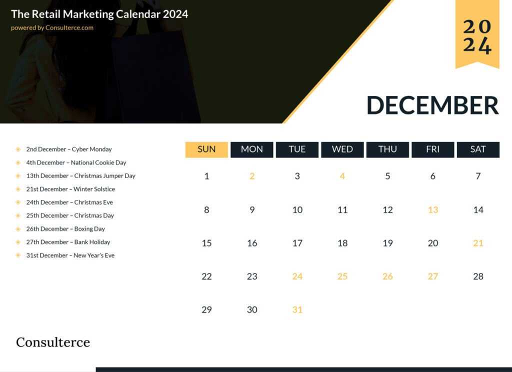 retail calendar template