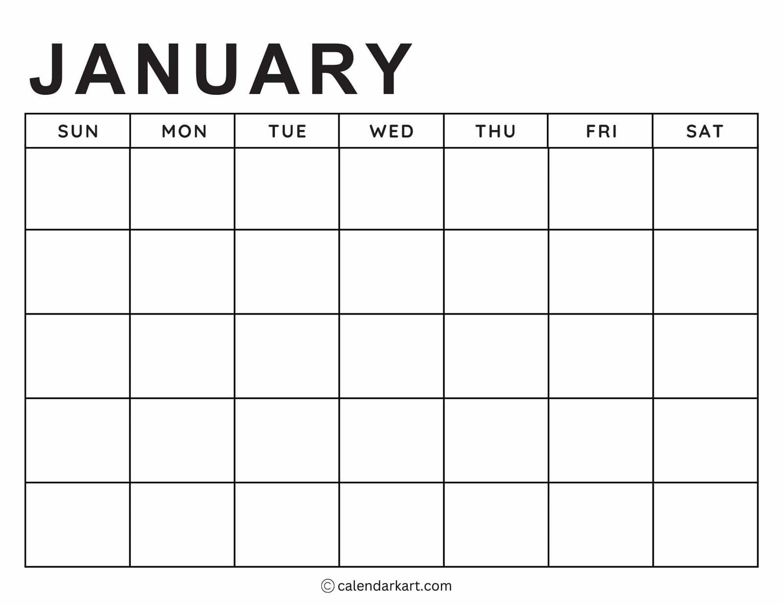 free february calendar template