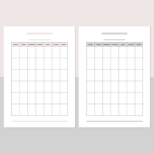 printable free monthly calendar template