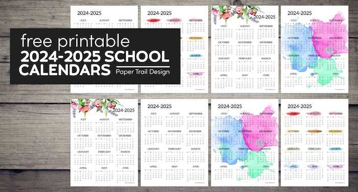 school calendar 2025 to 2025 template free