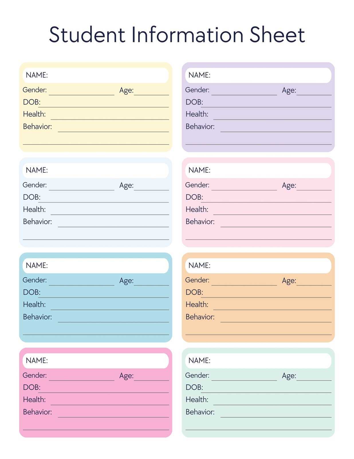 calendar template for students