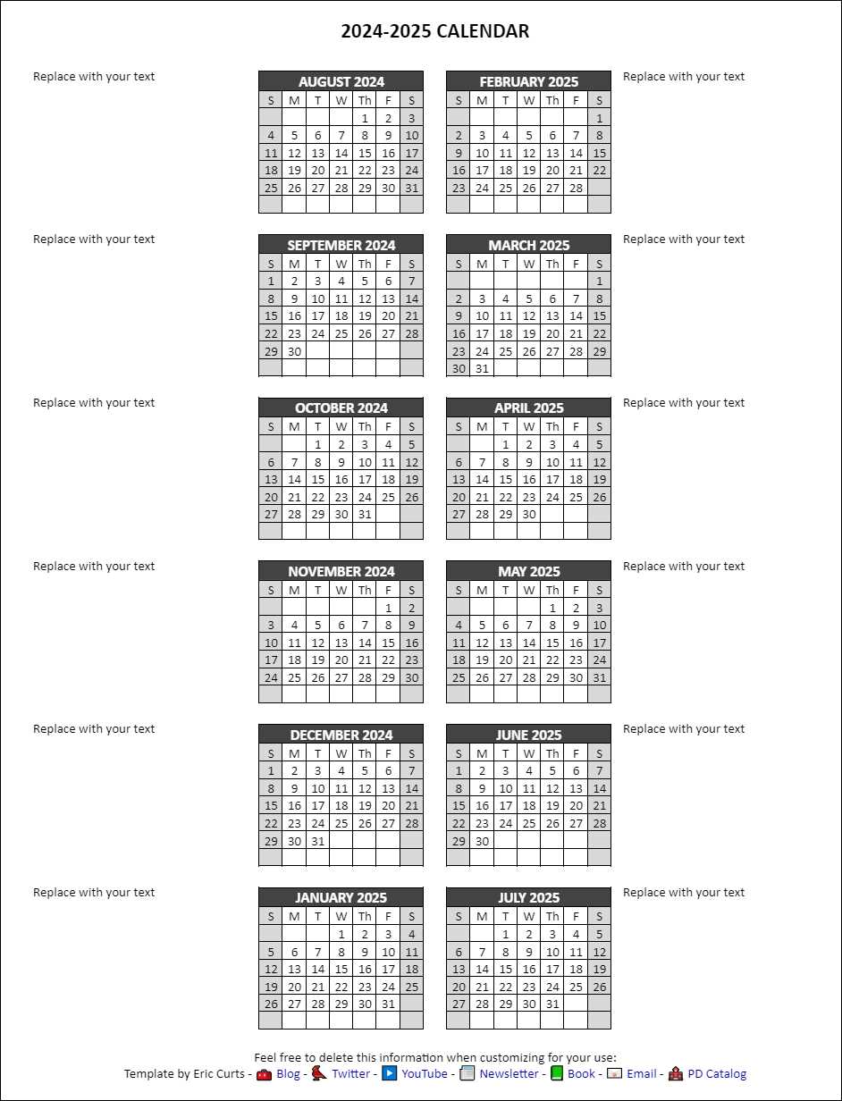 school calendar templates