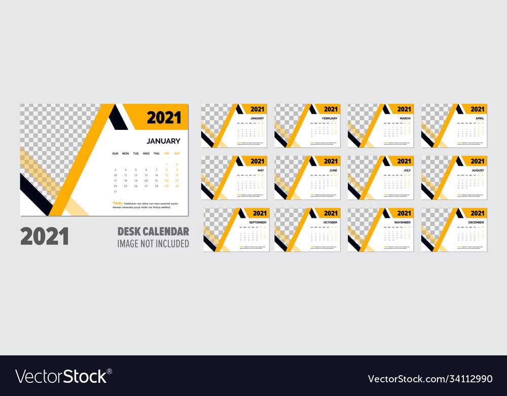 table top calendar template