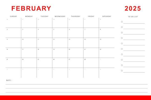 calendar template for february 2025