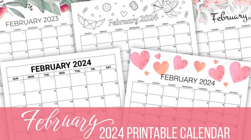 blank february calendar template