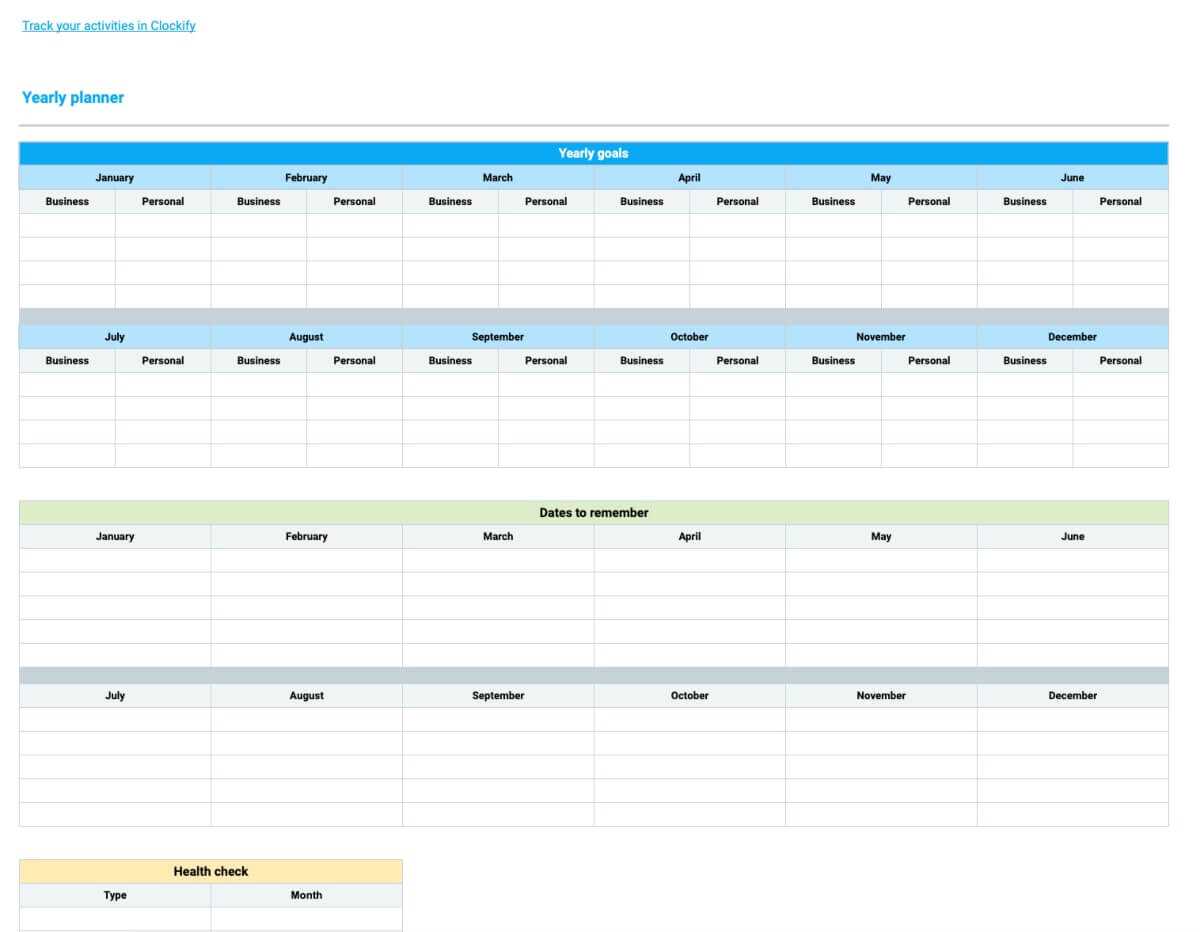 yearly business calendar template