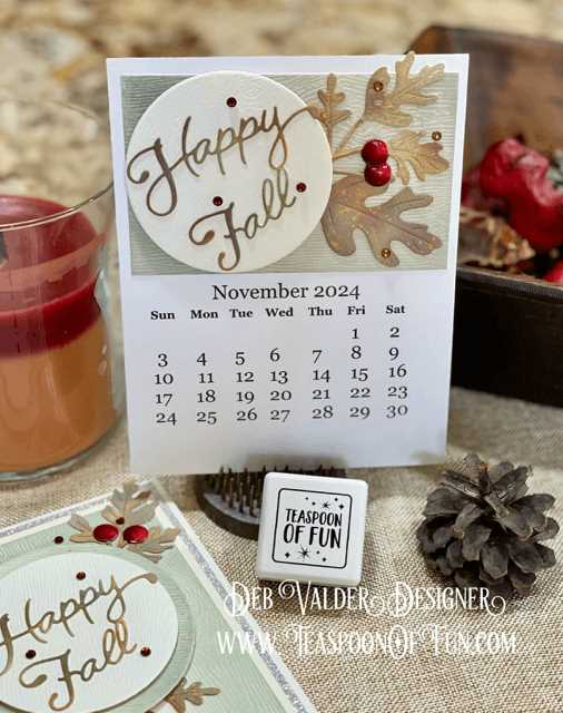 stampin up calendar template