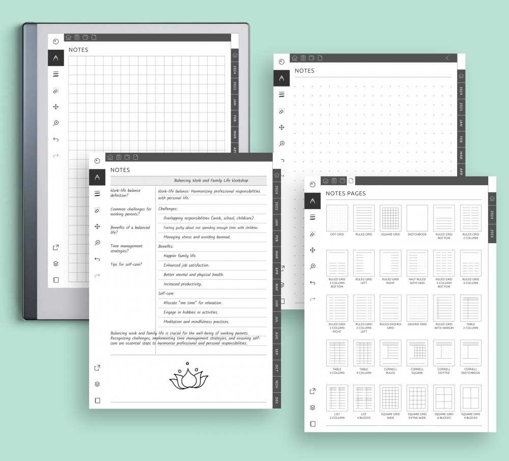 calendar template for remarkable 2